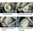 thumbnail image 3 of Luniquz Bread Proofing Basket Dough Rising With Linen Liner As Professional Home Bakers, 3 of 4