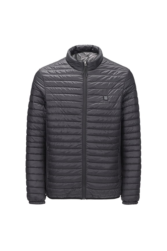 Men's Solid Comfy Smart Electric Heating USB Style And Back Heating Cotton Anorak Suit