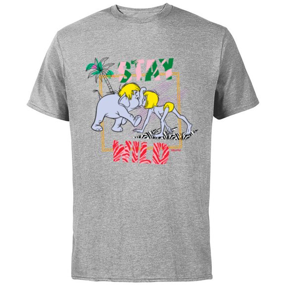 Disney The Jungle Book 55th Anniversary Stay Wild - Short Sleeve Cotton T-Shirt for Adults - Customized-Athletic Heather