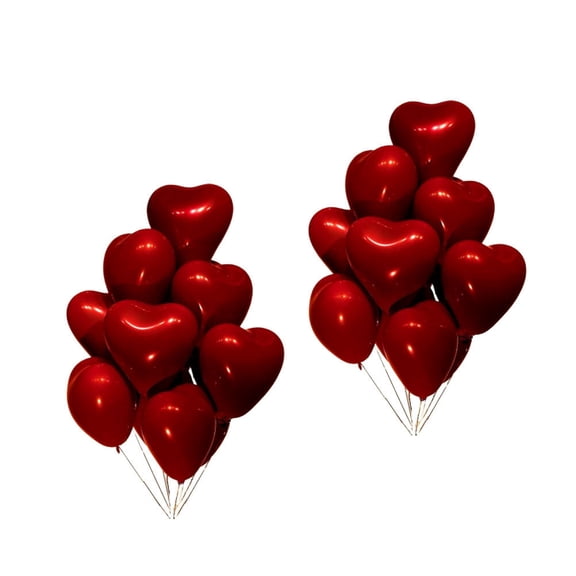 WRISTBIQUE Wedding Photo Prop Red Heart Shape Latex Balloons 100Pcs
