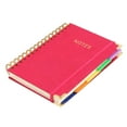 thumbnail image 2 of B5 Leather Hardcover 5-Subject Notebook (21x14.5cm) - 300 Pages Lined Journal with Removable Dividers/Tabs, Lay-Flat Work/School Notebook (1 Pack, Hot Pink), 2 of 9