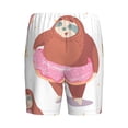 thumbnail image 2 of Haiem Sloth with Donuts1 Men's Pajama Short with Soft Woven Cotton Elastic Waistband Sleep Short-4X-Large, 2 of 9