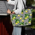 thumbnail image 7 of Pofeuu Lemons on Striped Print Beach Bag,Waterproof Sandproof Beach Tote Bag, Large Capacity Foldable Beach Bags for Women, 7 of 7