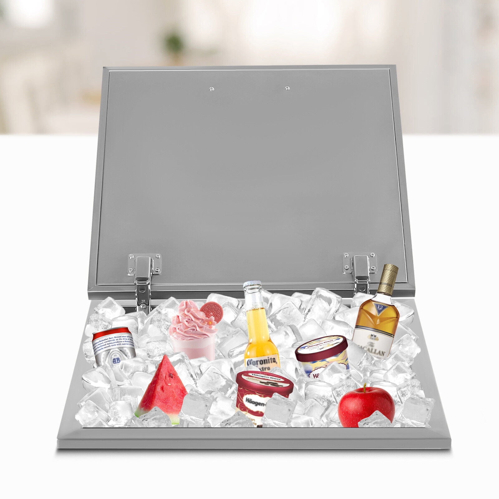 Drop in Ice Chest Beer Ice Bin Chiller Cooler Stainless Steel with