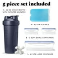 thumbnail image 2 of Fit + Fresh 6 pc Meal Prep Lunch Box With Containers, Ice Pack, and Shaker Bottle For Adults, Navy, 2 of 6