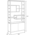 thumbnail image 5 of Sunpan Stamos 43.25" Contemporary Wood Bookcase in Gold/Brown, 5 of 10