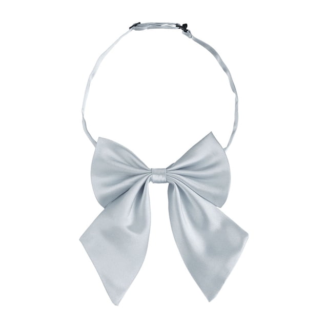 CORBATA DE UNIFORME AJUSTABLE CON LAZO PREATADO DE COLOR SÓLIDO PARA MUJERES CHIC INSPIRAR GRIS TALLA ÚNICA