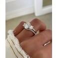thumbnail image 4 of vylahjewellery 14K Yellow Gold Oval Cut Moissanite Engagement Ring for Women Three Stone Wedding Ring Set Classic Anniversary Bridal Ring Set Curved Matching/Stacking Band, 4 of 5