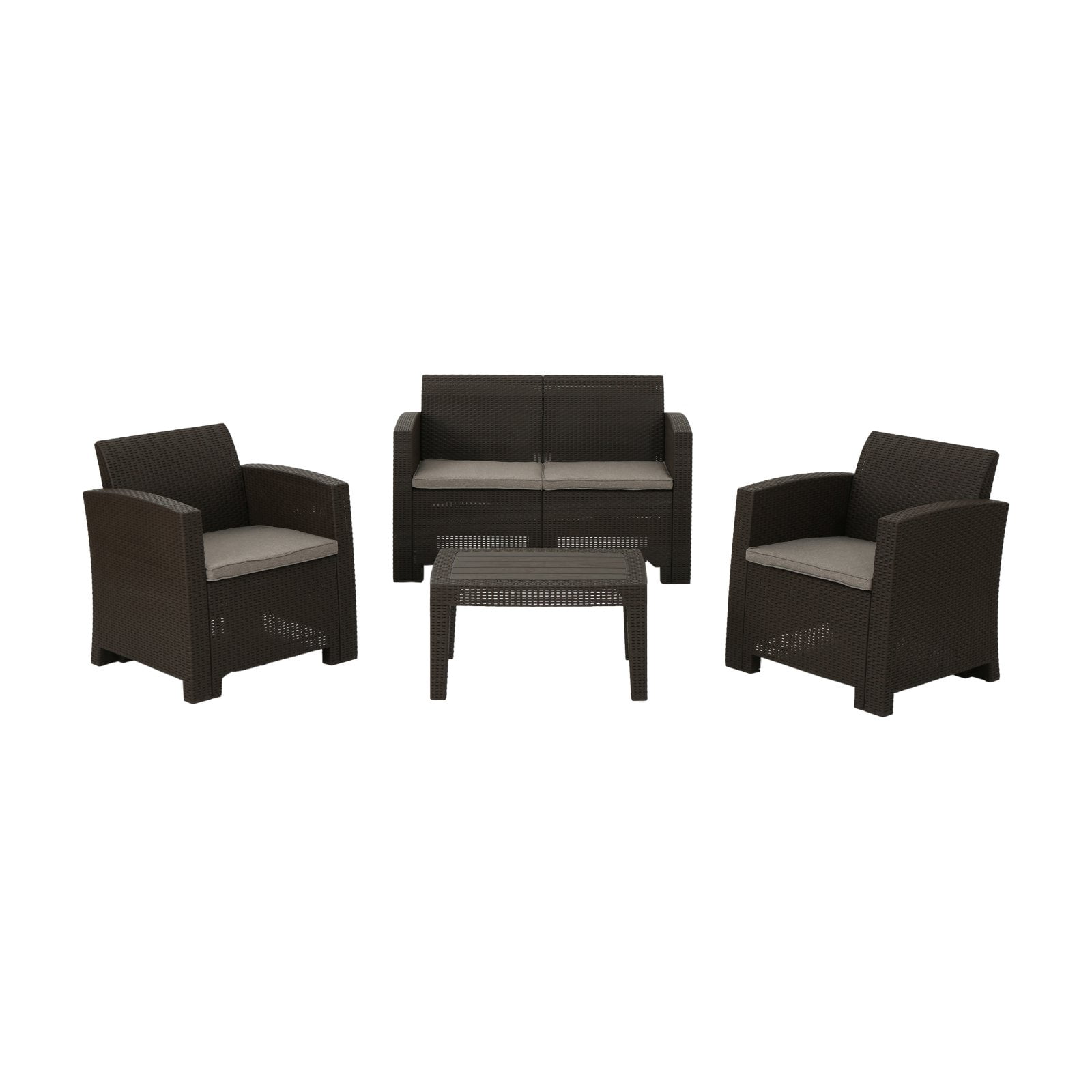 Daytona Wicker 4 Piece Patio Conversation Set