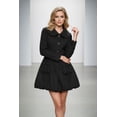 thumbnail image 1 of Gabardina larga con solapa redonda Negro CH / MD, 1 of 3