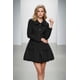 thumbnail image 1 of Gabardina larga con solapa redonda Negro CH / MD, 1 of 3