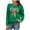 Sweater 294# Green, variant on oqasdz Women's Sweaters Christmas Cane Bowknot Sequined Sweater Fall Winter Round Neck Long Sleeve Knitted Cardigan Casual Comfort Soft