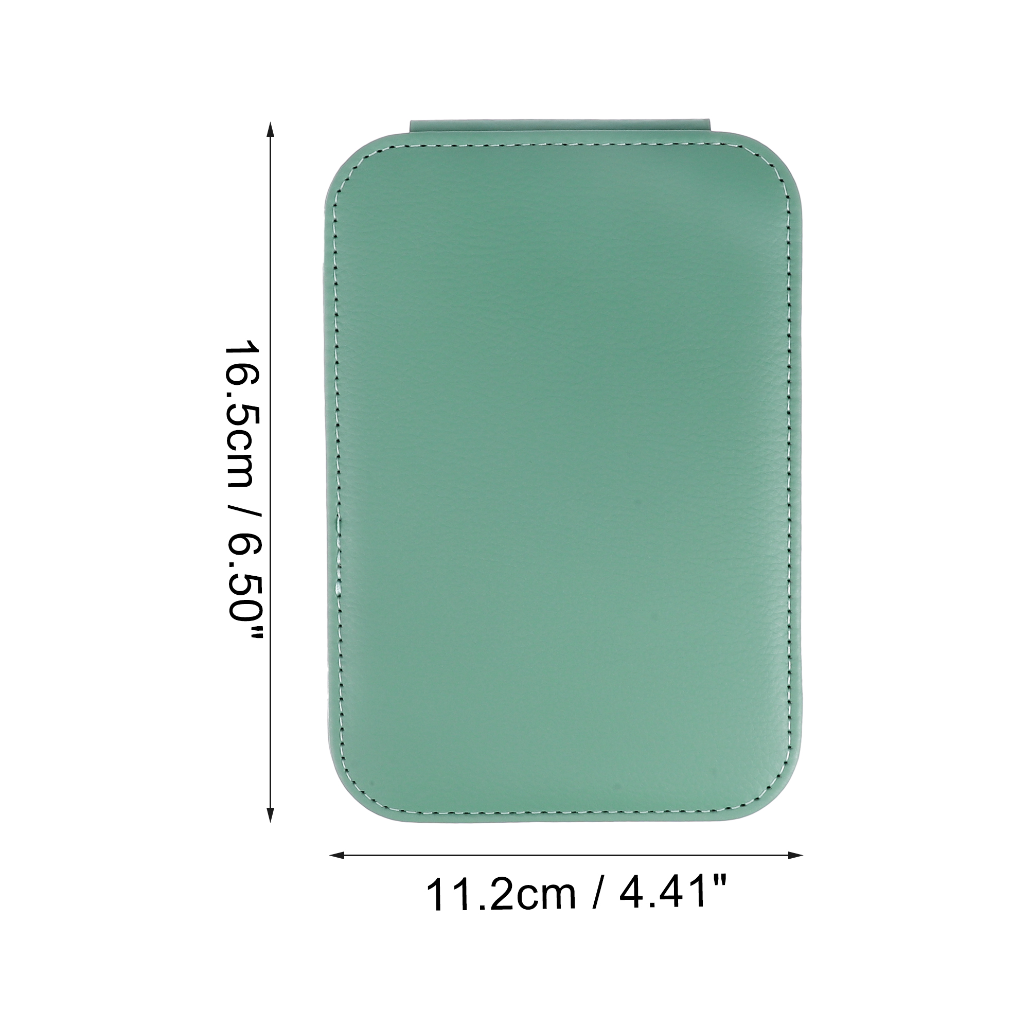 Unique Bargains 1pc Foldable Makeup Mirror for Travel and Vacation Green Small