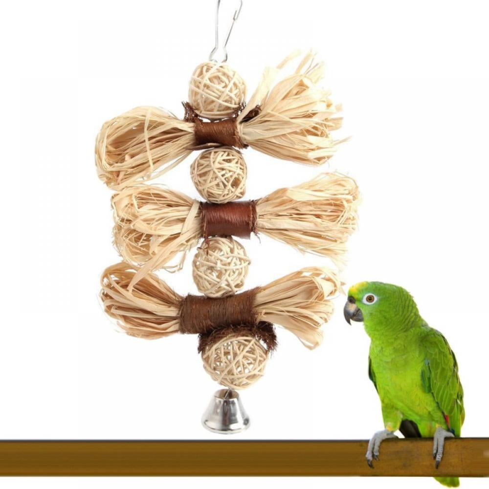 Delight eShop Pet Bird Bites Parrot Chew Toys Cage Hanging Cockatiel Parakeet Stand Platform 