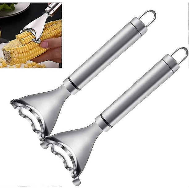 2pcs Magic Corn Cutter Peeler, Corn Stripper Cob Stripper Tool ,premium Stainless Steel Corn Thresher