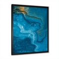 thumbnail image 2 of Designart 'Abstract Blue Marble Composition II' Modern Framed Art Print, 2 of 4