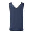 thumbnail image 7 of Womens Silk Satin Tank Tops V Neck Casual Solid Color Cami Sleeveless Camisole Blouses Summer Basic Work Tank Shirt Dark Blue 2XL, 7 of 7