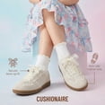 thumbnail image 5 of Cushionaire Kid's Belinda Lace Detail Casual Sneakers for Girls – Cute and Stylish Ribbon Lace-Up Girls Shoes with Soft Cushion Support, 5 of 33