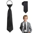 thumbnail image 1 of Jagowa 1 corbata para niños con banda elástica para el cuello, corbatas atadas para uniformes escolares de boda (negro, azul, rojo), 1 of 7