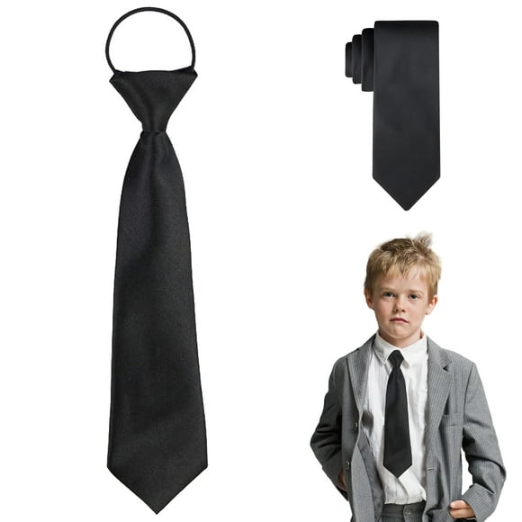 Kids Lazy Tie-Black 28cm