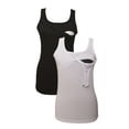 thumbnail image 2 of 100% Premium Cotton - Women Nursing Maternity Tank Top 2 Piece Set, 2 of 22