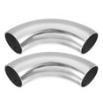 thumbnail image 1 of Tubo curvado de acero inoxidable Unique Bargains, 90 grados, OD 1,5 pulgadas, tubo de codo de escape para sistema de escape modificado de coche, 0,06' de espesor de pared, Tono plateado, 1 of 7