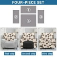 thumbnail image 6 of FOR U DESIGNS Dog Paw Leopard Print Recliner Chair Covers 4-Pieces Stretch Recliner Couch Covers Comfortable Sofa Couch Cover Furniture Protector Home Decor Accessories, 6 of 8