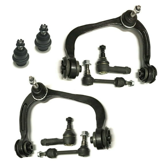 8 Pc New Suspension Kit Upper Control Arm with Ball Joints Sway Bars Outer Tie Rod End Lower Ball Joints Fits select: 2005 FORD F150