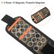 thumbnail image 5 of 2 piezas de banda magnética para muñeca, para tornillos, 15 imanes de nylon con bolsillos, camuflaje, 5 of 6