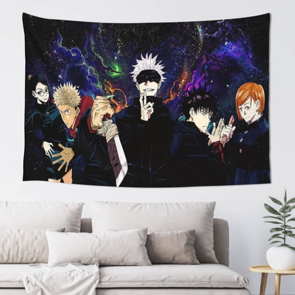 Jujutsu Kaisen Tapestry 60 x 40 Wall Hanging Tapestries Art Banner for Bedroom Dorm Living Room Decorate