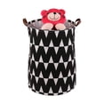 thumbnail image 2 of Tall Laundry Hamper - Large Cotton Rope Basket for Dirty Clothes, Ripple Design, 2 of 5