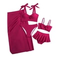 thumbnail image 3 of GYRATEDREAM Family Matching Swimsuit Set High Waisted Mommy and Me Swimsuit Two Piece Girls Ruffled Bikini Bathing Suit, 3 of 5