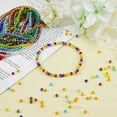 thumbnail image 5 of 1 box 16 Strands 16 color Faceted Glass Beads Strands Rondelle Transparent Glass Beads Strands Multi color Beads for Bracelet Jewelry Making Hole: 0.4mm, 5 of 8