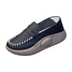 thumbnail image 4 of Zapatos casuales de PU para mujer, cómodos, suaves, con plataforma, estilo urbano, suela gruesa, sin cordones negro 38, 4 of 9