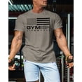 thumbnail image 3 of Gymish American Flag Workout Shirt for Men – Patriotic Gym T-Shirt, Funny Lifting Tee, Men’s Athletic Workout Apparel, Warm Grey, XX-Large, 3 of 6