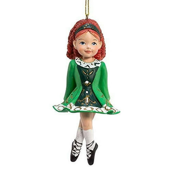 Irish Girl Dancer in Green Dress Christmas Ornament