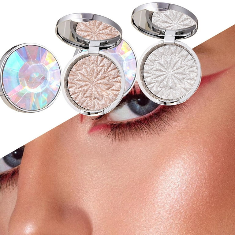 Clzoud Makeup Highlighter Glitter Highlight Shimmer Powder Face Fairy Mashed Potato Polarized Facial Profile Natural Glossy Long-Wearing Sweatproof