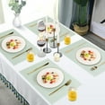 thumbnail image 2 of VCVCOO Green Placemats Set of 4 - Easy Clean Washable Vinyl Placemats, Wipeable Heat Resistant Table Mats for Dining Table, 12x18 inch, 2 of 10