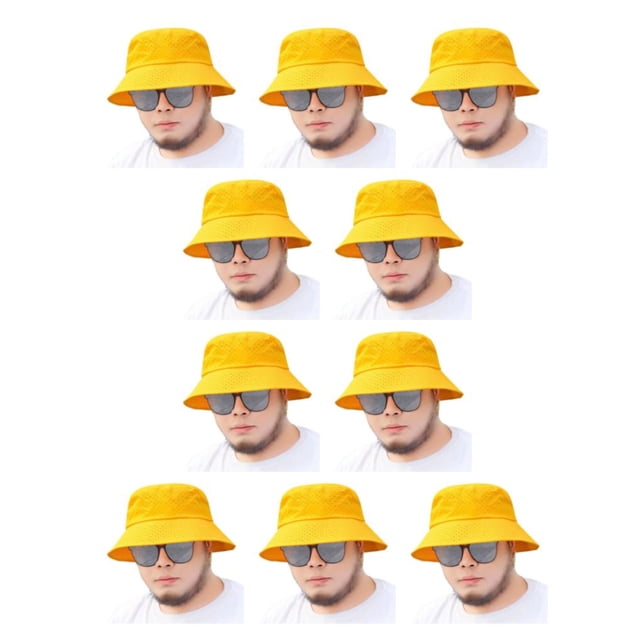 Minnieouse Sombreros ligeros y transpirables para un verano cómodo Sombrero de protección solar funcional Elegante amarillo Tallas grandes amarillo Talla extra 10piezas