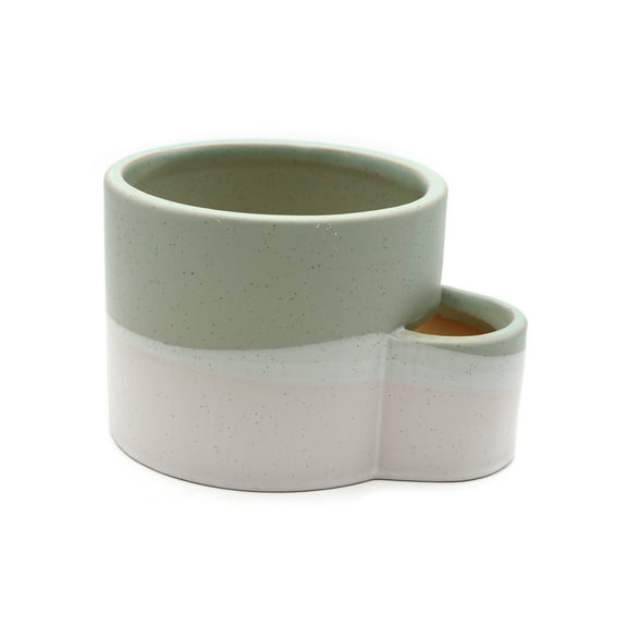 Soul Sticks White and Sage Green Ceramic Smudge Stick Holder with Match Slot