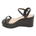 thumbnail image 4 of Black Strappy Platform Wedge, 4 of 7