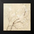 thumbnail image 2 of Nai, Danhui 20x20 Black Modern Framed Museum Art Print Titled - White Cherry Blossoms I Linen Crop, 2 of 5