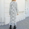 thumbnail image 4 of Womens Boho Open Front Long Cardigans Sweater Aztec Tribal Stripe Fringe Cardigan Kimono Duster Outwear, 4 of 5