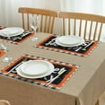 thumbnail image 5 of Let's Get Spooky Haloween Buffalo Plaid Table Mats Set of 4 12x18in Inch Seasonal Fall Holiday Table Mat Durable No Slip Table Mats for Party Kitchen Dining Decoration, 5 of 7
