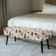 thumbnail image 2 of Yuyamidu Xmas Bench Cover for Dining Table Reindeer Jacquard Bench Seat Protector Cover for Living Room Washable Rectangle Seat Protector Gift for Holiday, 2 of 8