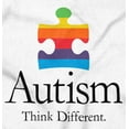 thumbnail image 2 of Autism Puzzle Piece Think Different Unisex Plus Fleece Graphic Sweatshirt Brisco Brands 4X, 2 of 5