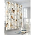 thumbnail image 3 of Vintage Watercolor Shower Curtain, Butterfly Flower Plants Leaves Boho Beige Waterproof Shower Curtain Set with 12 Hooks Lightweight Washable Fabric Shower Curtains for Bathroom 72x78 Inches, 3 of 6