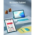 thumbnail image 6 of 10 inch Android 14 Tablet, 2024 Newest 2 in 1 Tablet with Keyboard/ Mouse/ Case, 8GB RAM+64GB ROM+1TB Expandable Computer Tablets, 1280*800 IPS Screen, 2+8MP Dual Camera, 2.4G/5G Wifi 6 BT 5.0 Tablet, 6 of 9