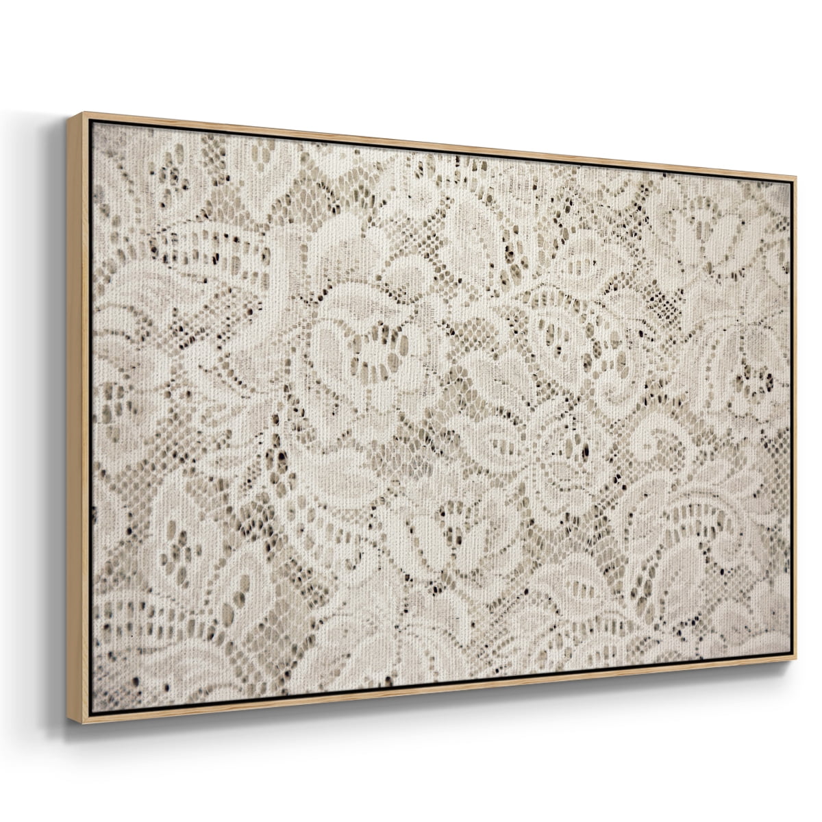 Vintage Abstract Print-XX Framed in Natural Wood Wood Gallery Wrapped Canvas 27 in. x 41 in.
