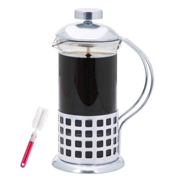 Polished Stainless French Press Coffee Maker – 12 Oz, Double-Walled, Keeps Coffee Hot